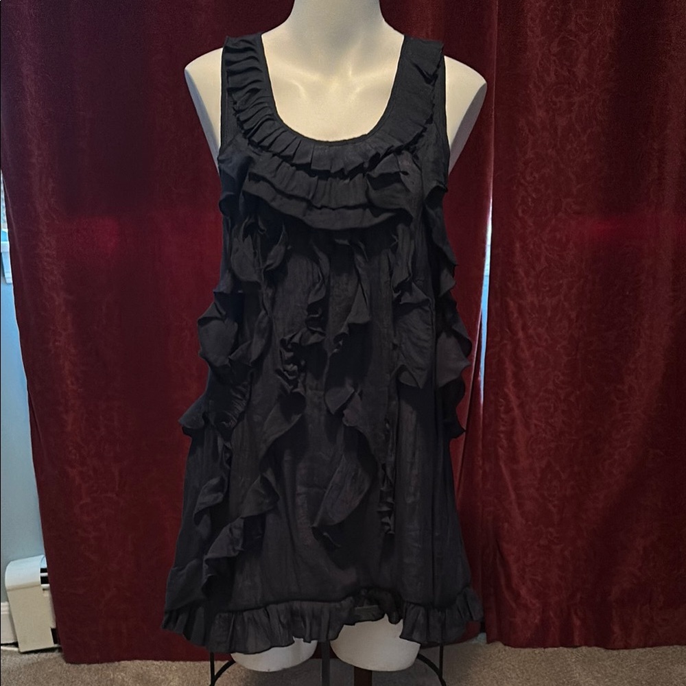Dark Navy Sleeveless Long Tank Top